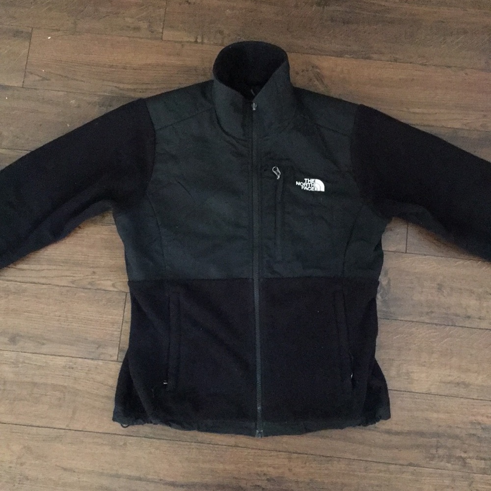 Zip up black Denali North Face jacket